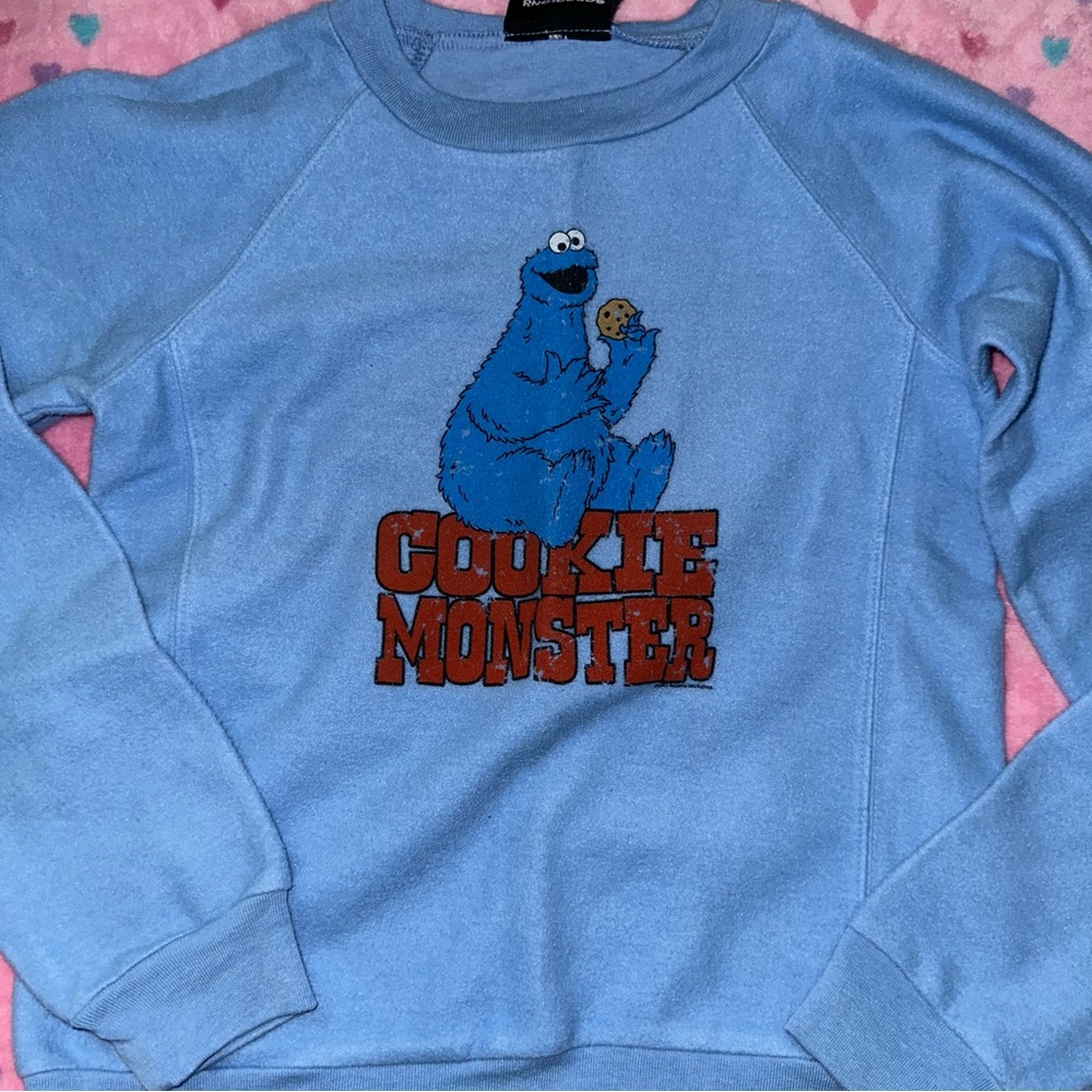 Blue Cookie Monster sweater